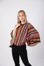 Womens ALpaca Poncho " DENIA " - Image 2