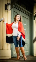 Shawl Alpaca "TRICOLOR" - Image 3